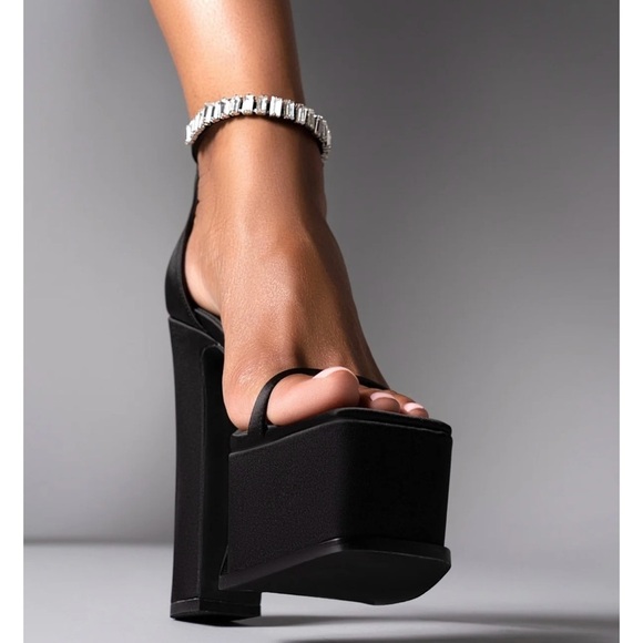 AMINAH Abdul Jillil- Laia black platforms- size 38! Brand new! - Picture 6 of 9